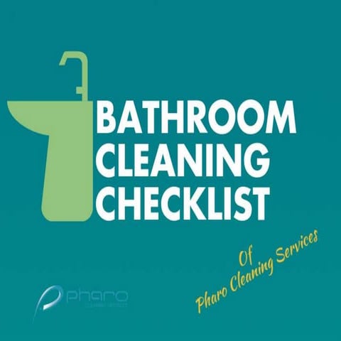 Bathroom Cleaning Checklist Of Pharo Cleaning Services