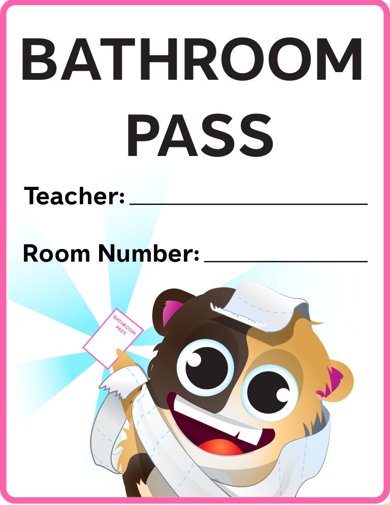 bathroom passes printable