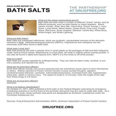 Bath Salts Drug Information