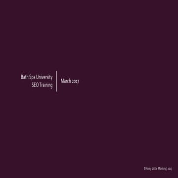 Lecture at Bath Spa Uni