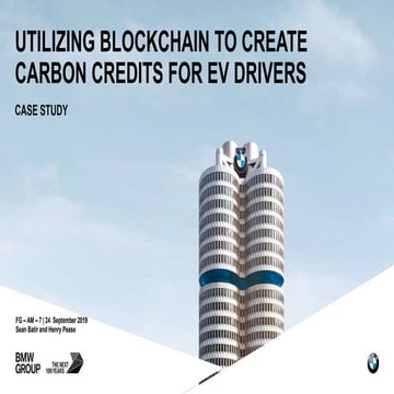 How BMW is Utilizing Blockchain to Create Carbon Credits for EV Drivers