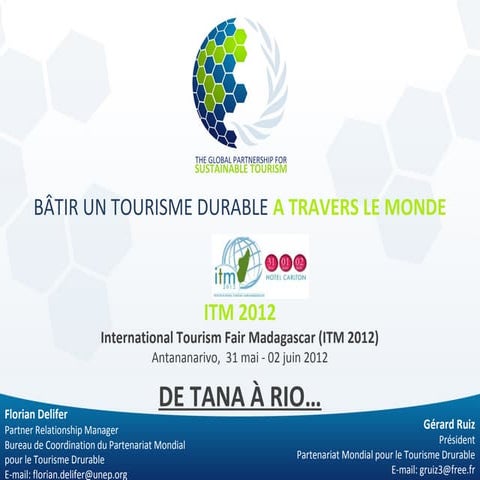 Batir un tourisme durable dans le monde | PPT
