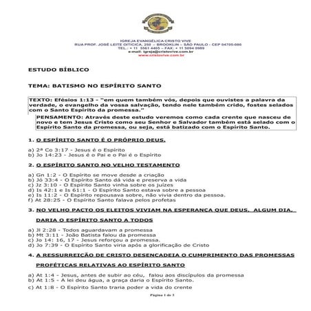 Batismo no espirito santo