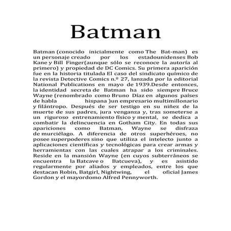 Slideshare Batman | PPTX