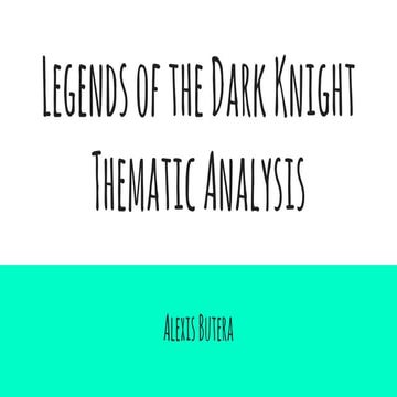 Batman comic final analysis