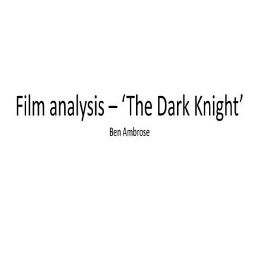 Batman screenshot analysis | PPTX