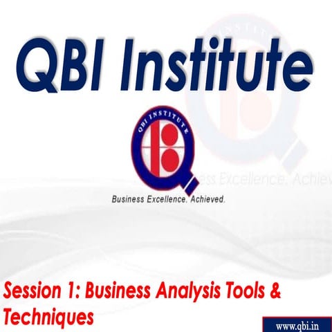 Business Analysis Techniques and Frameworks