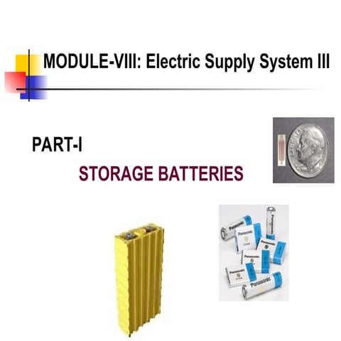 Storage battery operation in power plant for safe handling