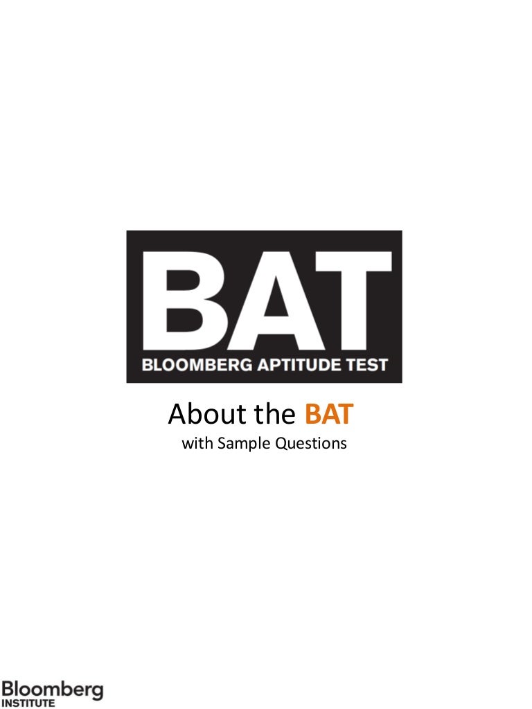 Bat Sample Questions