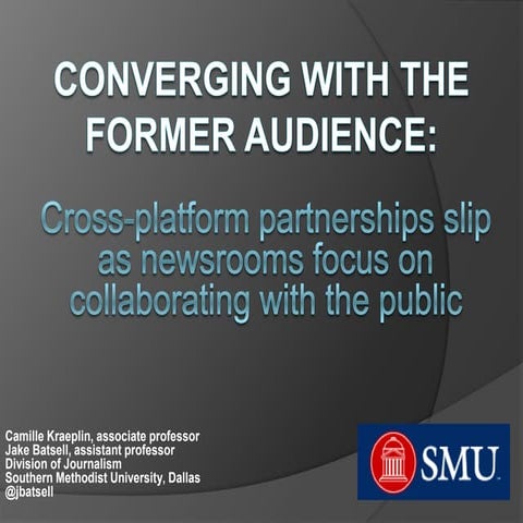 Converging With The Former Audience: Cross-Platform Partnerships Slip as News...