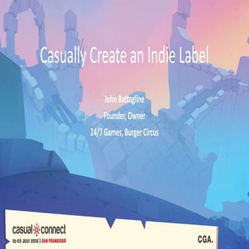 Casually Create an Indie Game Label | John Battagline