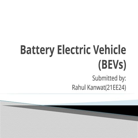 Battery electric vehicle ppt | PPT