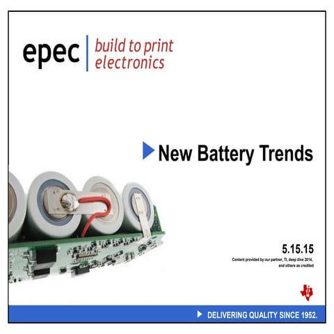 New Battery Technology Developments
