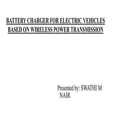 Battery charger for ev based on wpt