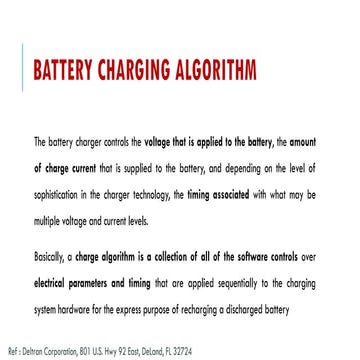 Electric Vehicle Battery Charging Algorithm | PPT