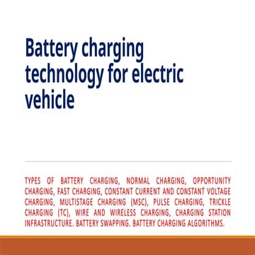 Battery charging technology for electric vehicle.pptx