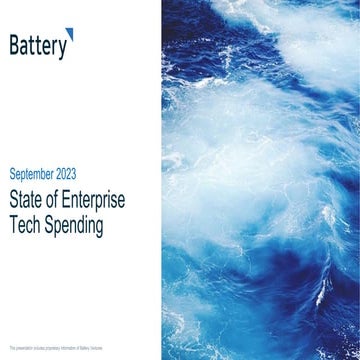 September 2023 State of Enterprise Tech Spending 