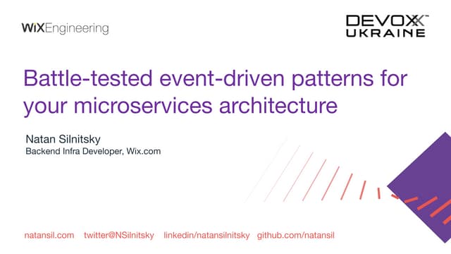 Battle Tested Event-Driven Patterns for your Microservices Architecture