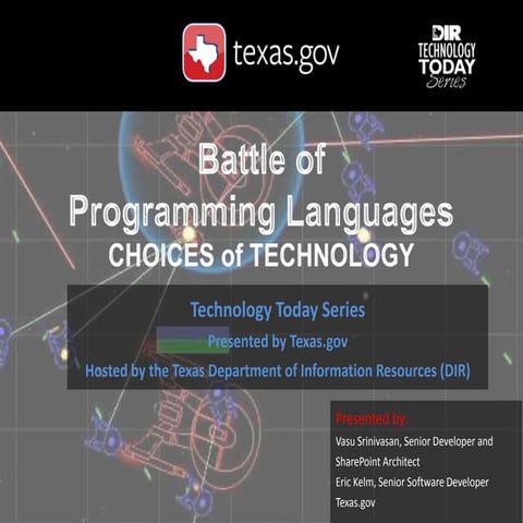 Texas.gov Presents:  Battle of Programming Languages