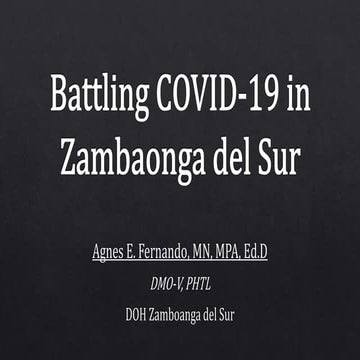 Battling COVID 19 in Zamboanga del Sur