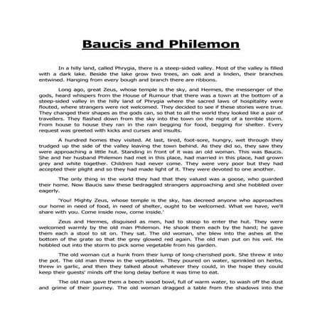 Baucis and philemon