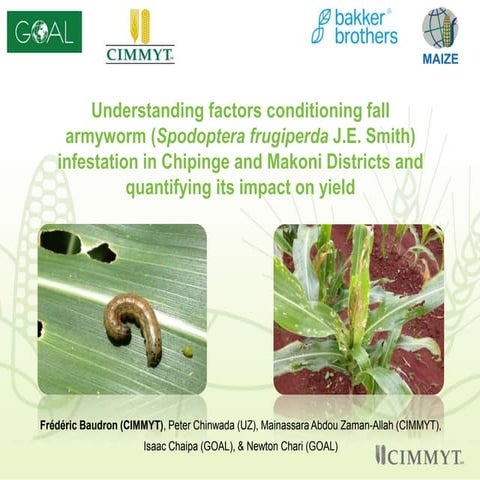 Understanding factors conditioning fall armyworm (Spodoptera frugiperda J.E. ...