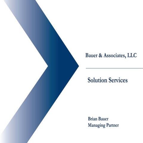 Bauer &amp; Associates  Solution Services V1