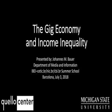 The Gig Economy and Income Inequality
