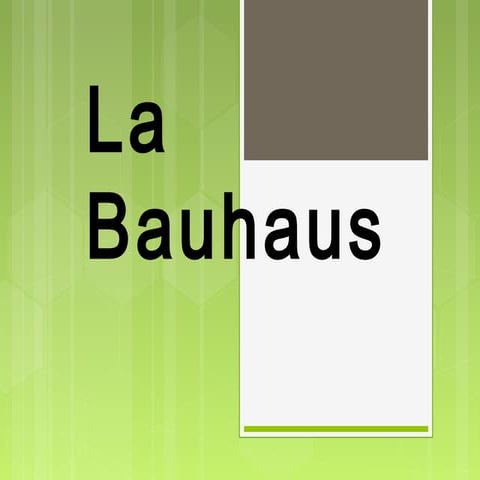 Bauhaus and Vchutemas