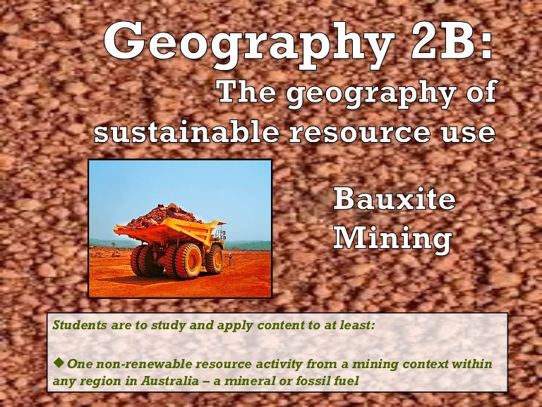 Bauxite mining