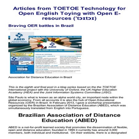 Braving OER battles in Brazil