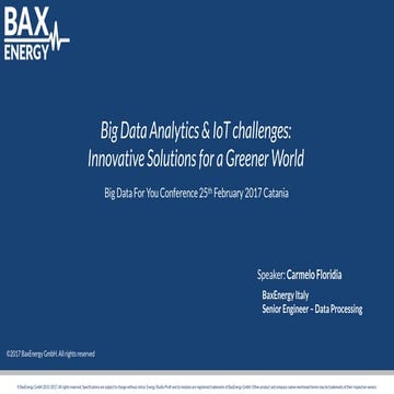 Big Data Analytics & IoT Challenges