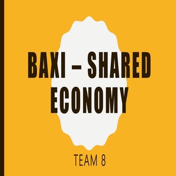 Baxi – shared economy