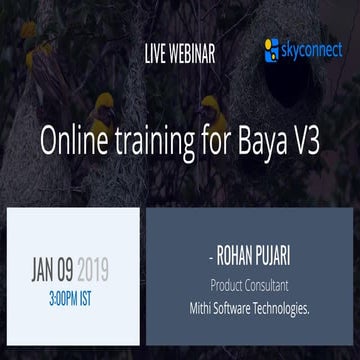 Webinar: Using the Baya V3 interface 