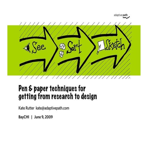 See => Sort => Sketch: Pen & Paper Techniques for Getting From Research to De...