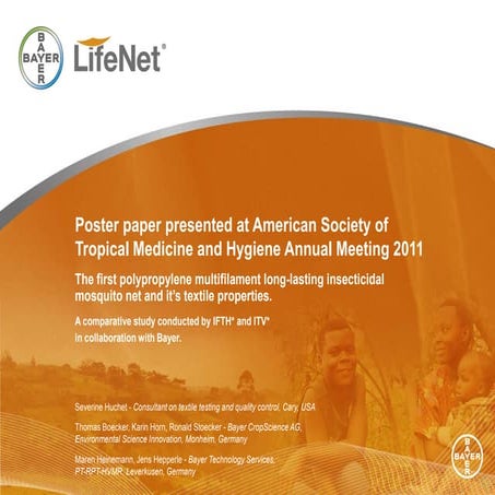 Bayer LifeNet - Poster Paper presented at American Society of Tropical ...