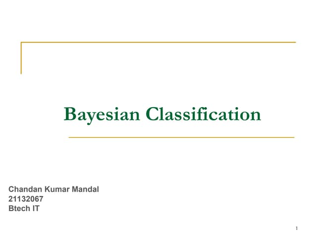 BAYESIAN theorem and implementation of i