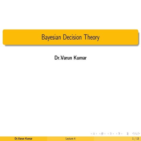 Bayesian decesion theory
