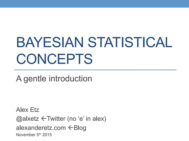 Bayesian statistical concepts