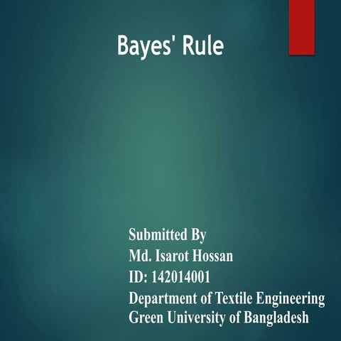Baye's rule