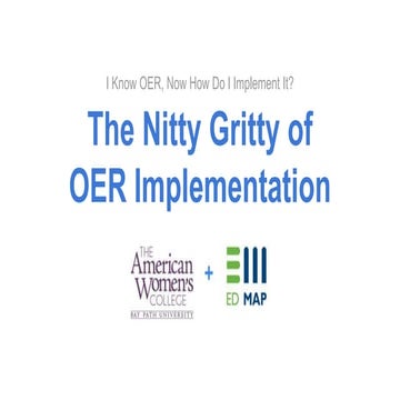 The Nitty Gritty of OER Adoption