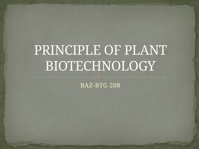 Practices And Techniques Biotech Pptx Ste Pptx