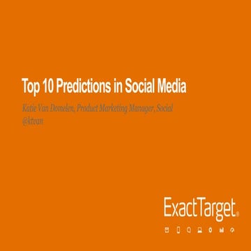 Social Trends and Predictions - 2013