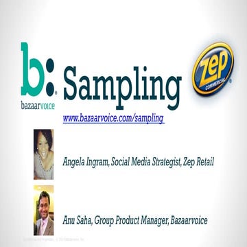 Bazaarvoice Sampling Webinar