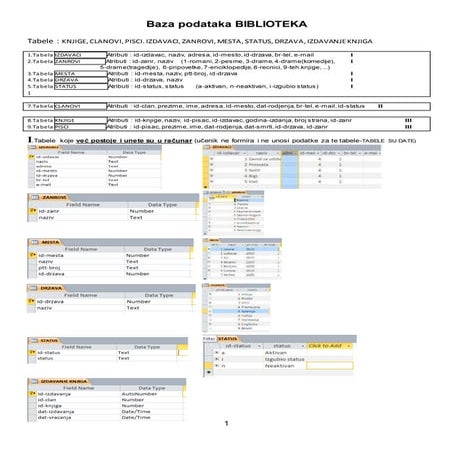Baza podataka bibilioteka DOCX
