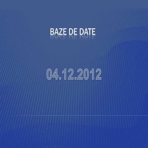 Proiect Design Baze de Date