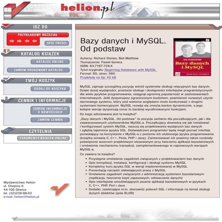 Bazy danych i MySQL. Od podstaw