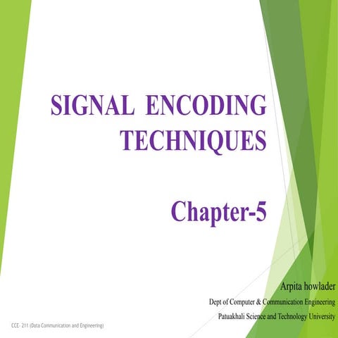 Comprehensive Signal Encoding Techniques in Data Communication | PPTX