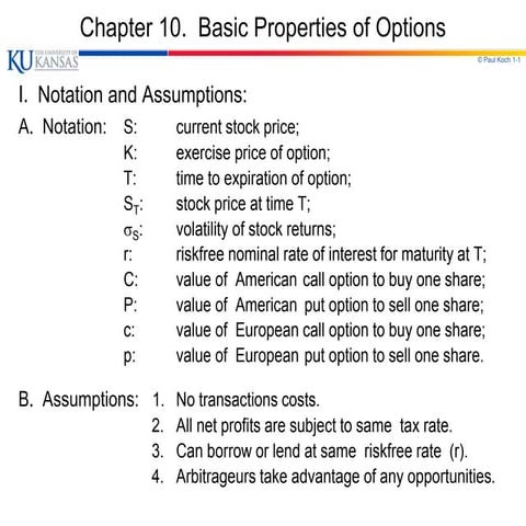 Unit principles of option pricing call | PPTX