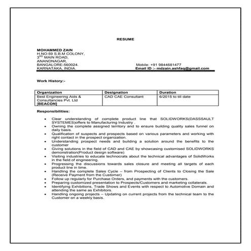 Sales Engineer. Zain